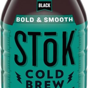 SToK Bold & Smooth Black Unsweetened Cold Brew Coffee, Ready to Drink Bottled Coffee, 48 fl oz​