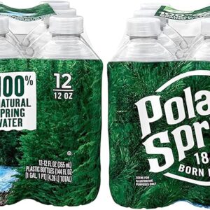 24 x Poland Spring Brand 100% Natural Spring Water, 12 fl oz. Plastic Bottles by MIALO Trusted Trader