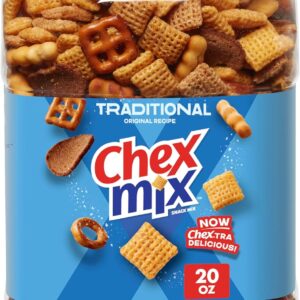 Chex Mix Traditional Original Recipe Snack Mix, Tub, 20 oz