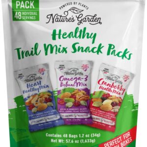 Nature's Garden Healthy Trail Mix Snack Pack - | Premium Nuts and Seeds | Delicious Healthy Trail Mix Snack - Food Allergy Free, 48 individual bags Net wt 57.6 0z